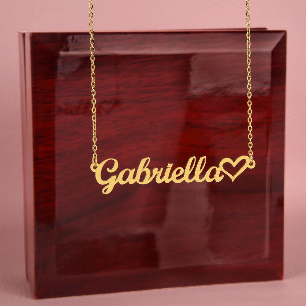 Non-Message Card Heart Name Necklace - To my wonderful sister-mockup