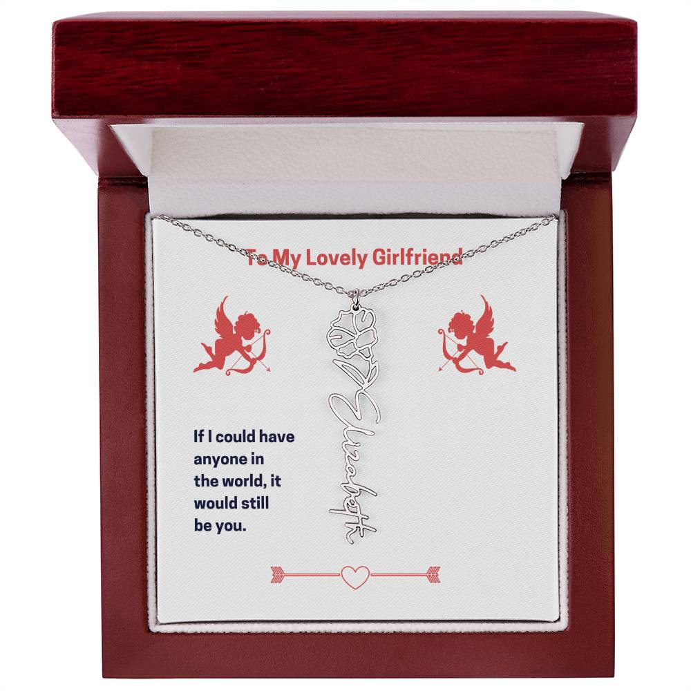 Flower Name Necklace for my girlfriend - from you Boy