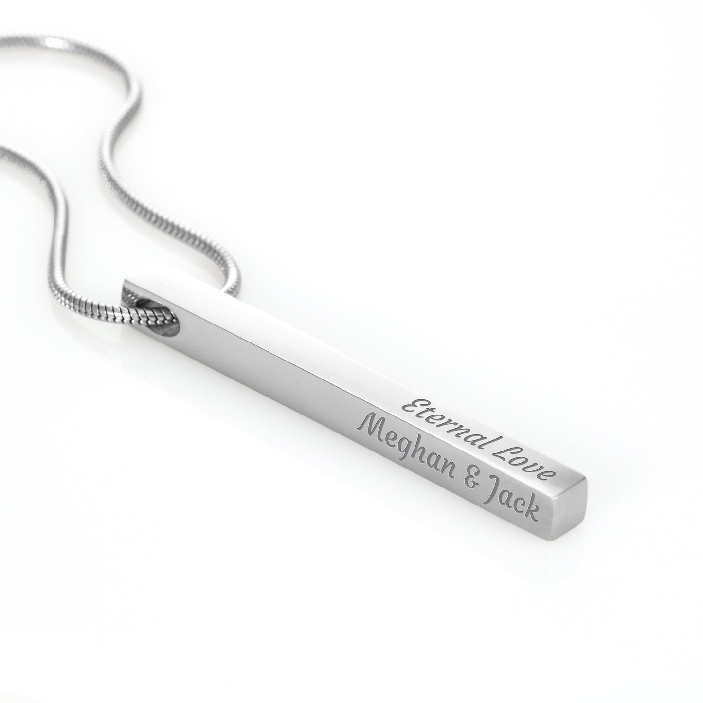 Collier bâton à 4 faces gravé sur mesure - From your Boyfriend