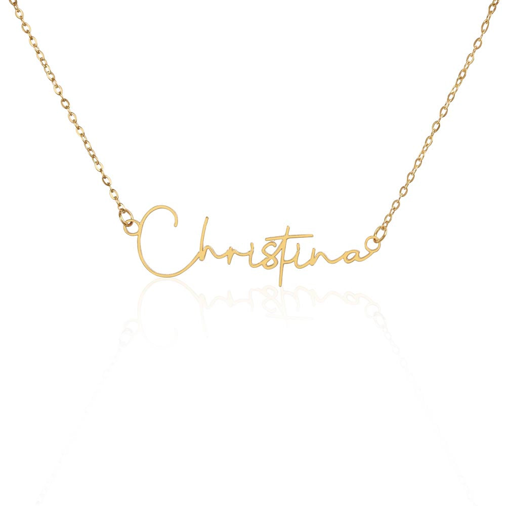 Collier « À ma fille » avec mon nom et ma signature - De papa