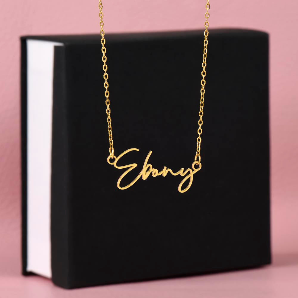 Collier « À ma fille » avec mon nom et ma signature - De papa