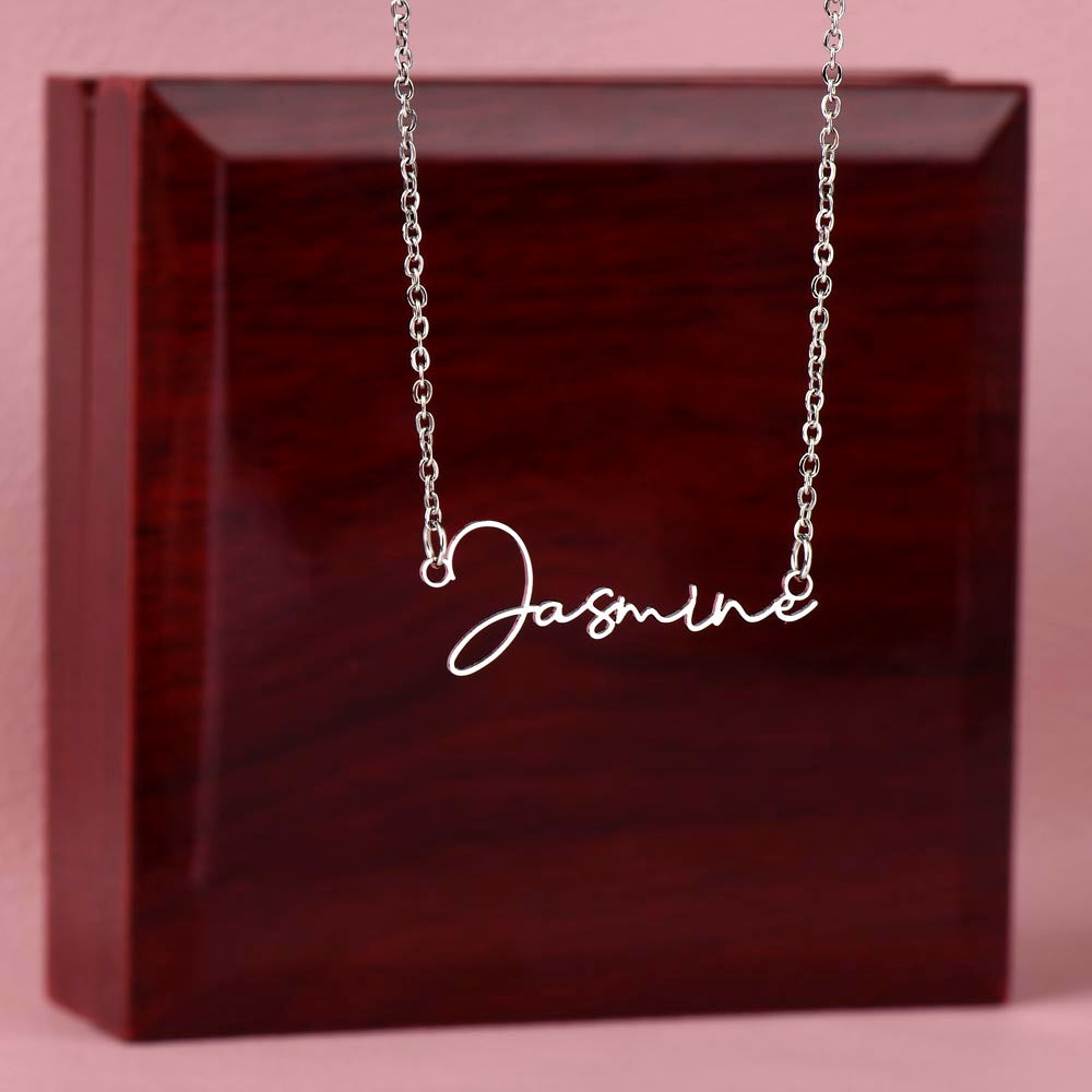Collier « À ma fille » avec mon nom et ma signature - De papa