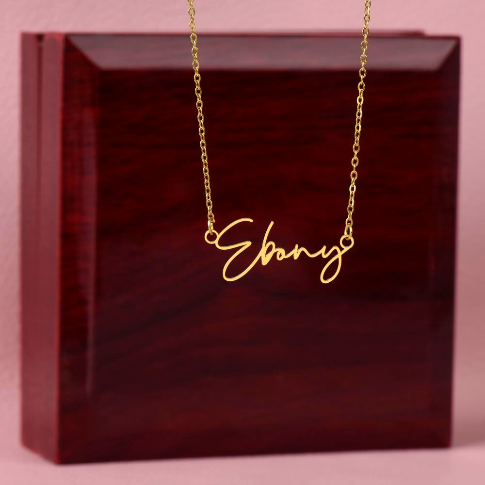 Collier « À ma fille » avec mon nom et ma signature - De papa