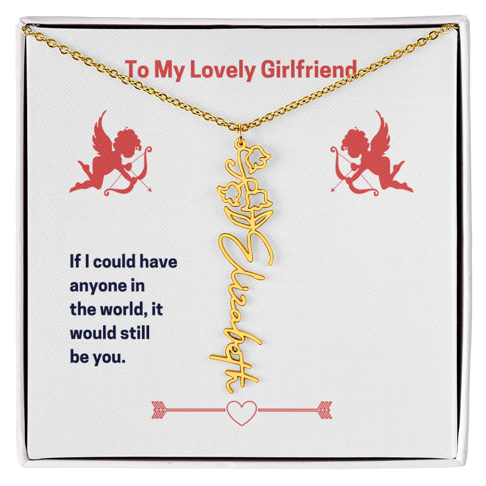 Flower Name Necklace for my girlfriend -  from you Boy