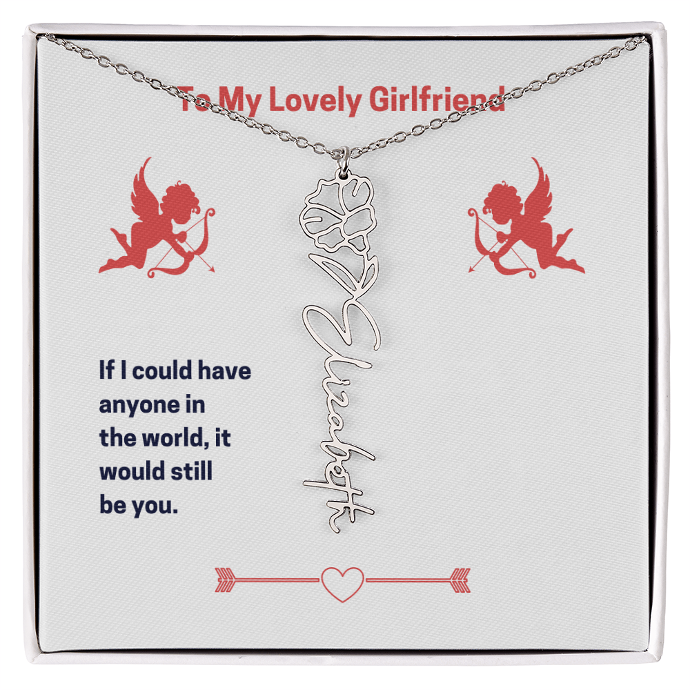 Flower Name Necklace for my girlfriend -  from you Boy