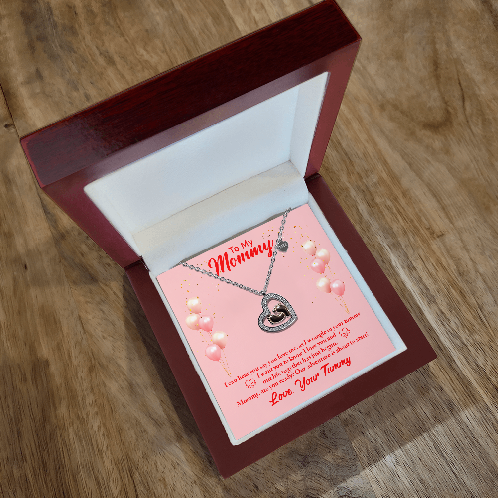 Baby Feet Heart Necklace- for you my Mommy